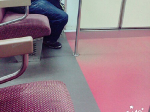 【画像】電車で横に人がちんこ出してるので撮ったったwwww