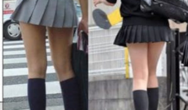 【画像】スカートが短い都会の女子高生VS長い田舎の女子高生ｗｗｗｗ
