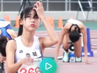 【動画】韓国エチエチ女子陸上、出走準備中ッ‥！