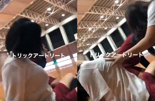 【動画】 胸を揉まれた爆乳JC、とんでもない声を出してしまうｗｗｗｗｗ