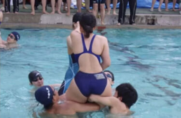 【画像あり】男女混合の騎馬戦、エッッッッッッッ！