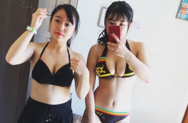 【画像あり】巨乳水着JK「うちのボディ完璧すぎなw」ﾊﾟｼｬ
