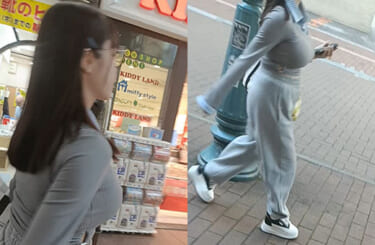 【画像】おっぱい大きい女の子、歩いてるだけで盗撮されてしまう……